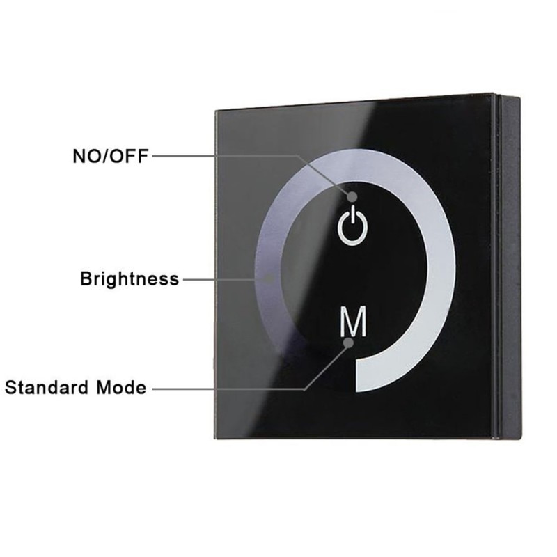 3 Channels Touchable Dimmer Wall Touch Panel Recessed LED Dimmer For Single Color LED Strip DC12-24V 4A /CH