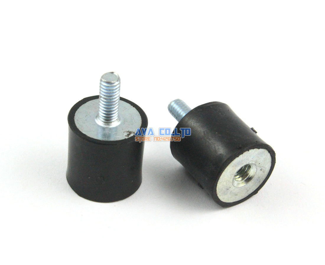 10 Pieces 15*15mm Body M4*10mm Male Female Rubber Anti Vibration Mount Bobbin Isolator
