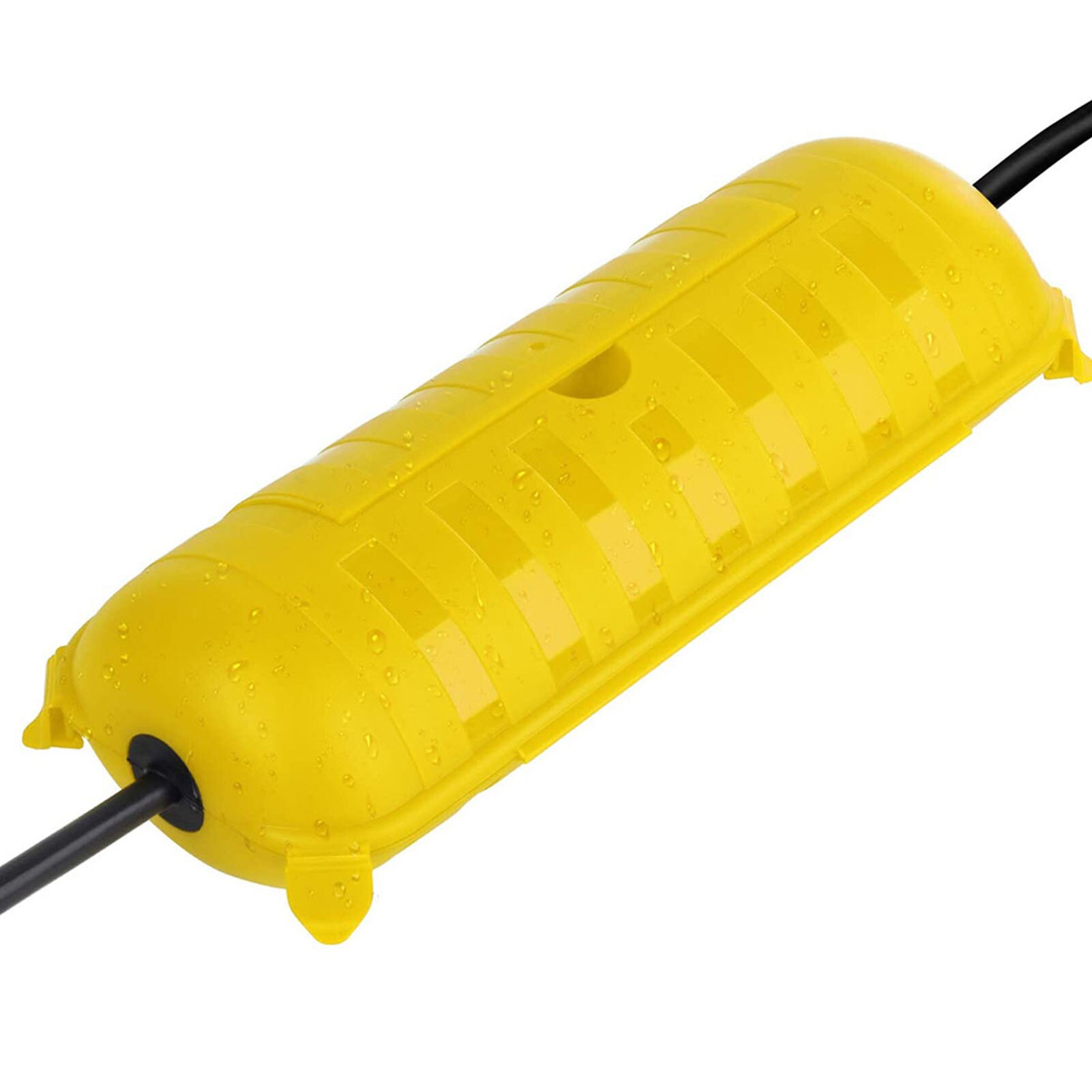 Safety Extension Cord Cover Electrical Connection Box Outdoor Waterproof Protect Decor Plastic Seal Enclosure Easy Apply: Yellow