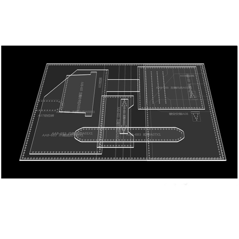 1Set DIY Acrylic Template A6 Loose-leaf Notepad Leather Craft Pattern DIY Stencil Sewing Pattern 10.5cm*14.8cm