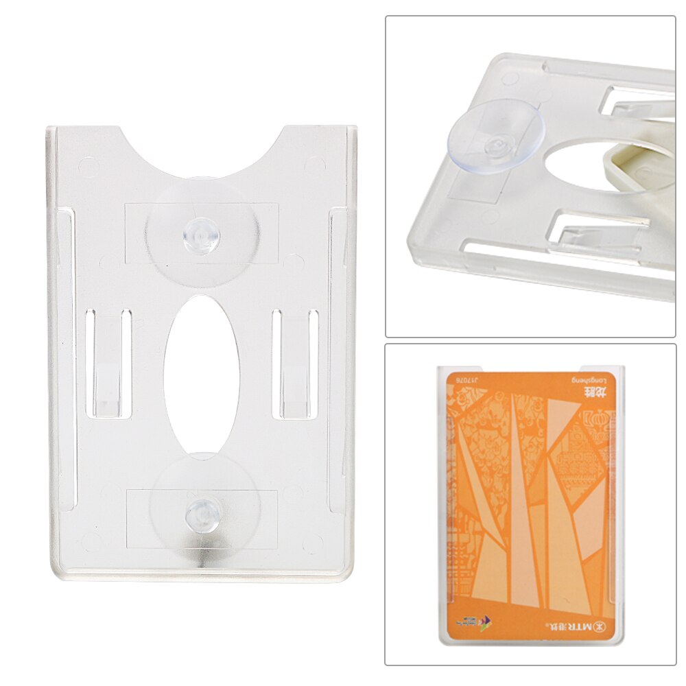 Bil organisationskort sleeve til forrude glas tag holdbart id ic kortholder sucker card holder: Med sugekop