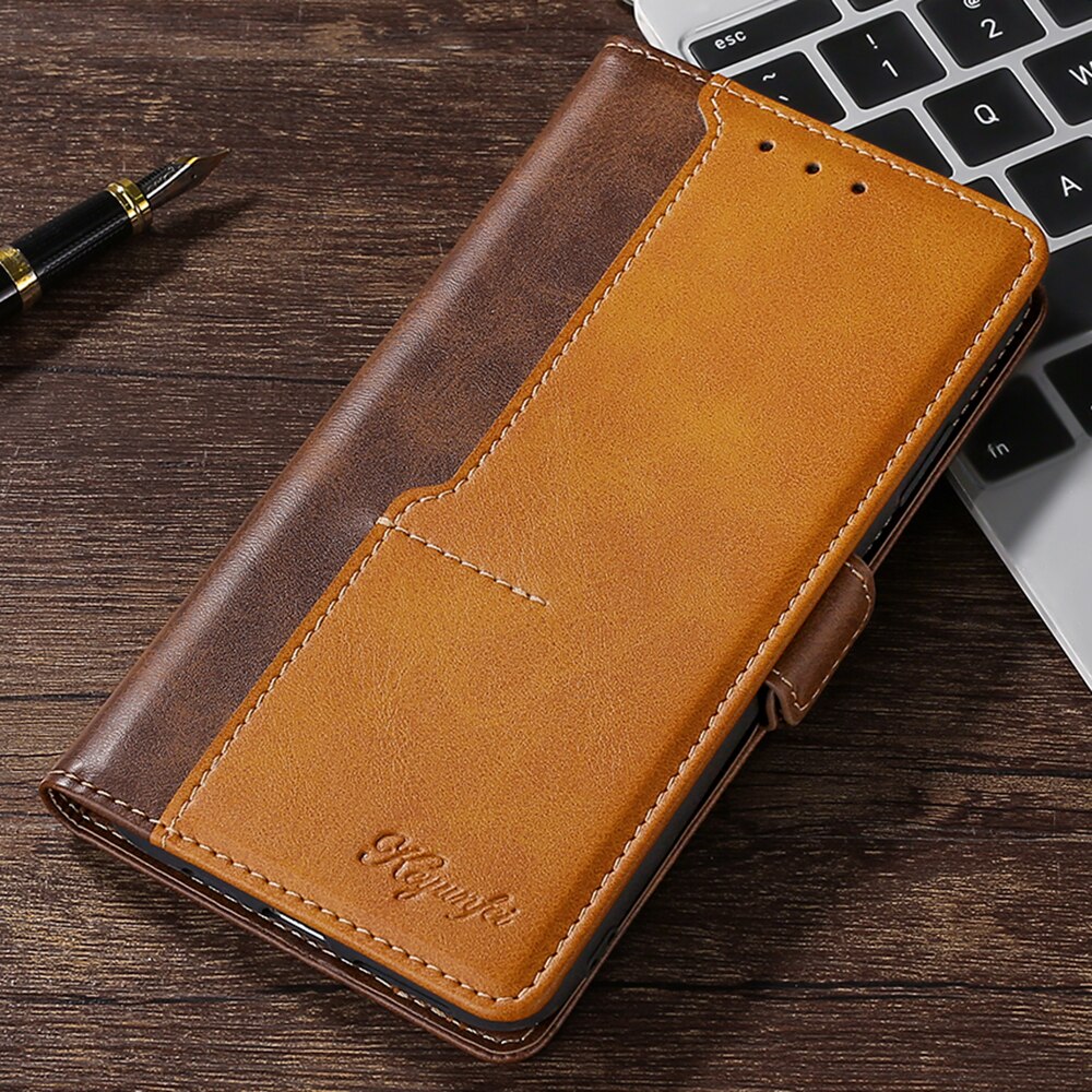 For Xiaomi Redmi Note 11 Global Case Card Wallet Magnetic Cover For Redmi Note 11S 6.43 inch Coque Flip Leather Book Phone Case: Redmi Note 11 Global / dark brown-gold