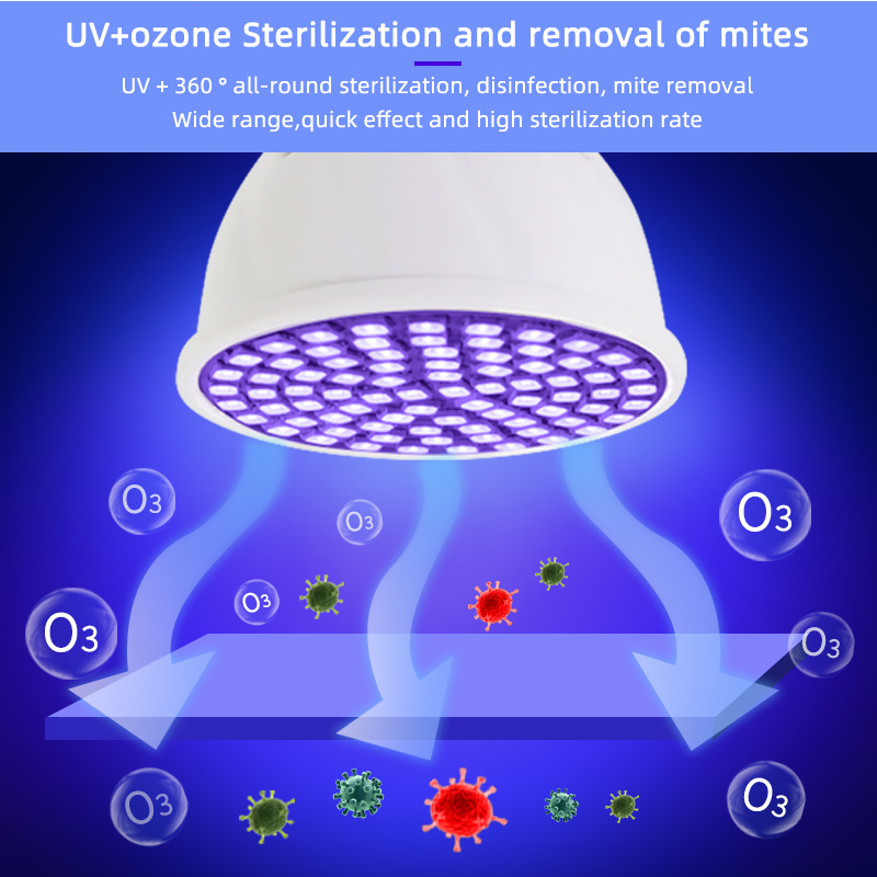 =(K)= Lamp UVC UV Germicidal Bulb E27 LED Corn Lights Sterilizer Lamp Ozone Light Bulb Indoor Disinfect Light E27 Ultraviolet