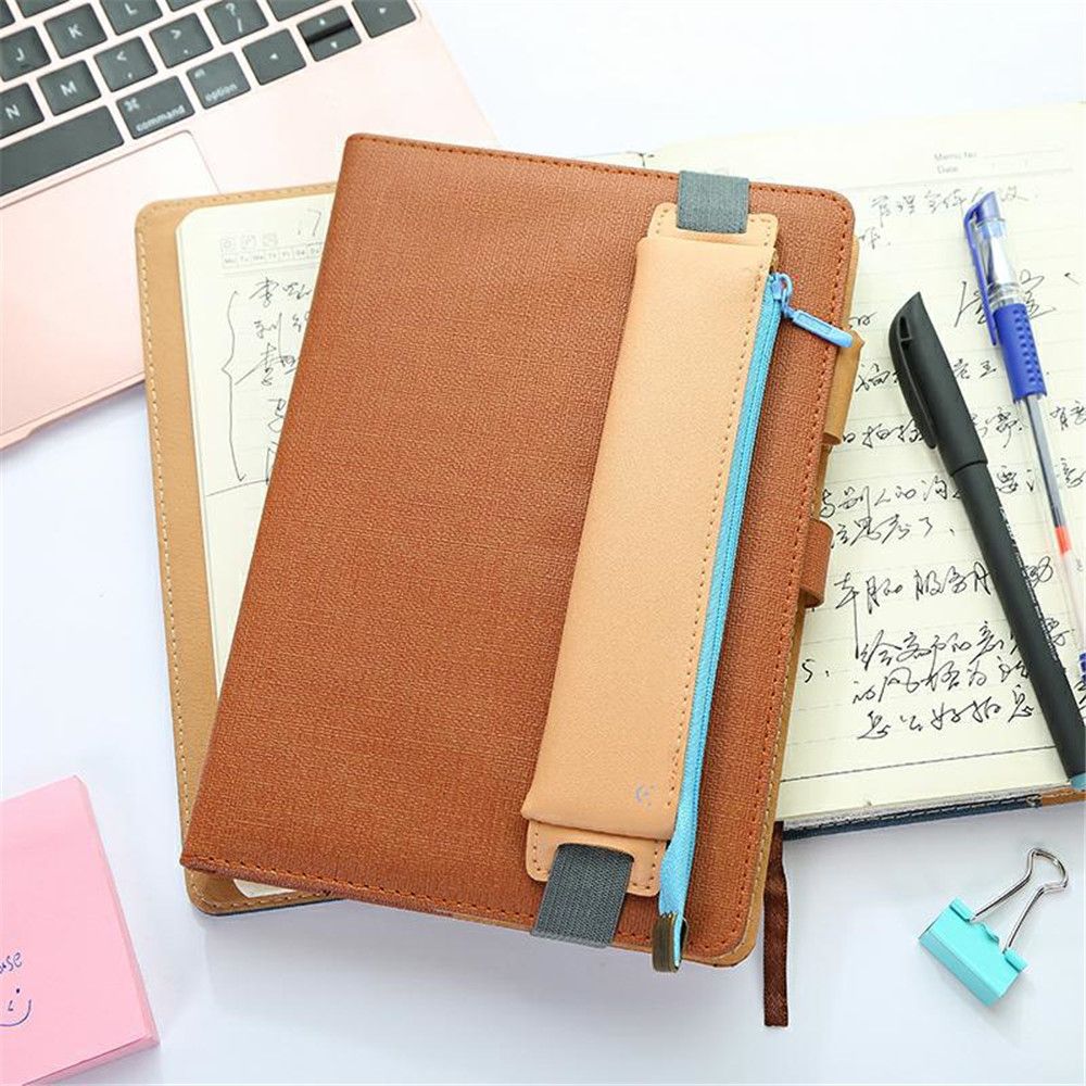 Handgemaakte Pu Lederen Mini Pen Zak Milieuvriendelijke Elastische Boek Etui Pen Bag Pouch Voor Briefpapier Levert Cosmetische Tas