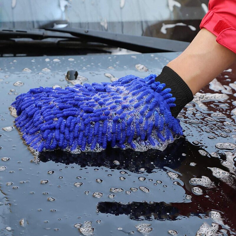 Gants de lavage de voiture-paquet de 2-gant de lavage Chenille Premium-gants de lavage de voiture-gants de nettoyage multi-usages-sans polaire-sans rayures