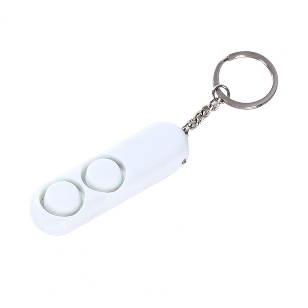 120dB Women Dual Speakers Loud Emergency Safety Alarm Alert Keychain Bag Pendant: White