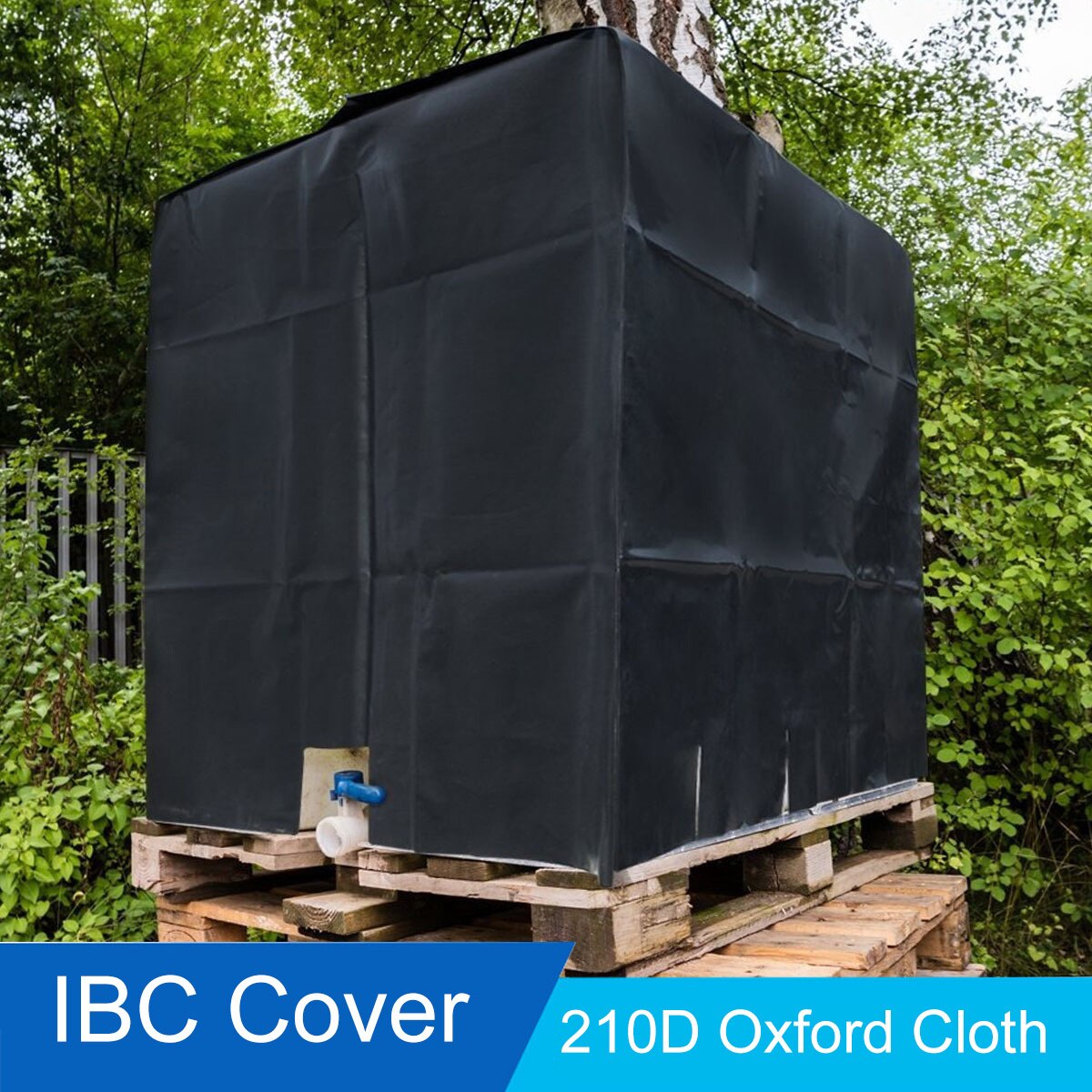 210D/420D Oxford IBC Container Abdeckung Schwarz 1000 Liter Wasser Panzer Schutz Terrasse Ich bin freien Wasserdichte Sonnencreme IBC Panzer Abdeckung