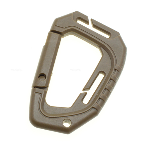 1pcs/pack D Shape 200LB Plastic Snap Clip Carabiner Mountaineering Buckle Outdoor Hanging Keychain Hook Climbing Accessories: Khaki