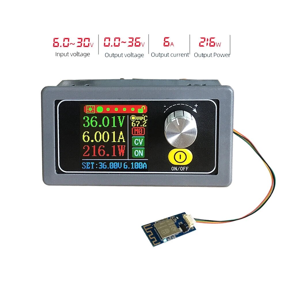 XYS3606W DC DC Buck Boost Converter CC CV 0-36V 6A 216W Synchronous Rectification Efficiency 95% Power Module Adjustable Regulat