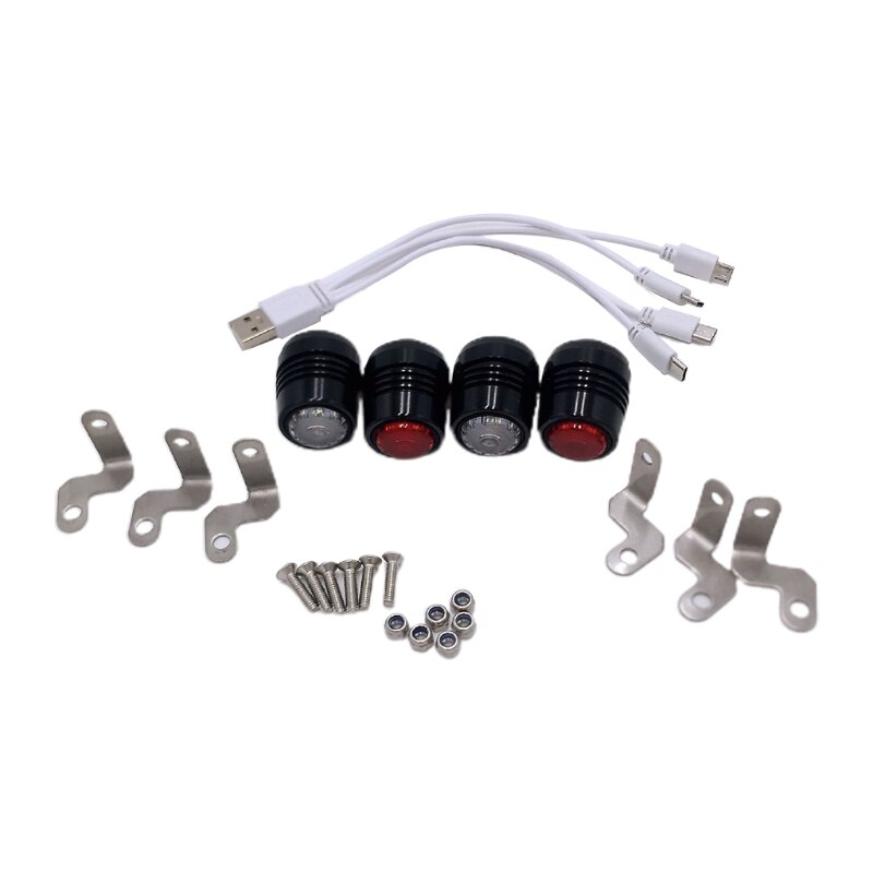 Luces LED de seguridad para monopatín, luces nocturnas de advertencia para 4 ruedas, Longboard, 4 Uds.
