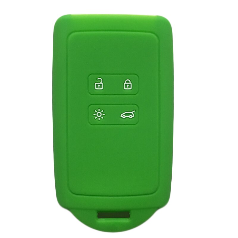 For Renault Megane Kadjar Clio Sandero Scenic Koleos Car Key Case for Dacia Logan Duster Remote Fob Shell Protector Key Cover: green