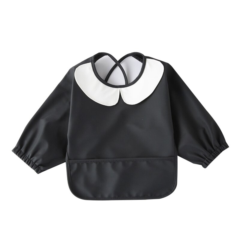 Waterdichte Pu Baby Bib Burp Doek Met Voedsel Pocket Zuigelingen Kinderen Lange Mouw Voeden Tekening Kiel Schort Jongens Meisjes Stuff: 2