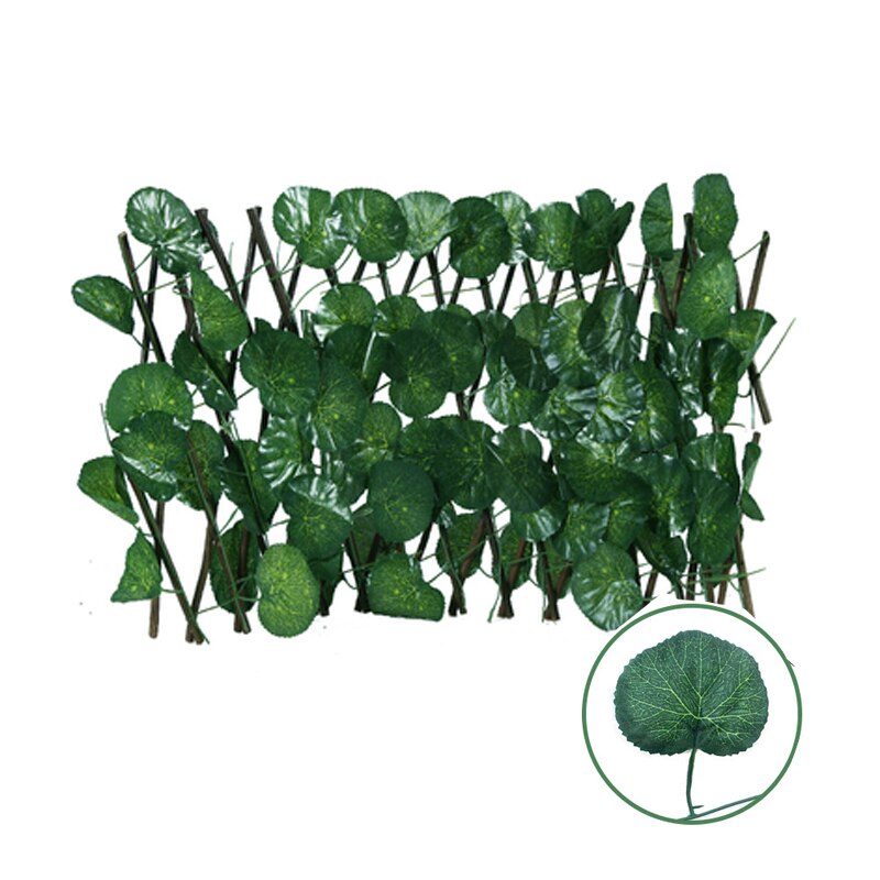 Kunstig hage gjerde uttrekkbar bakgård plante grønne vegger paneler dekor: Begonia blader