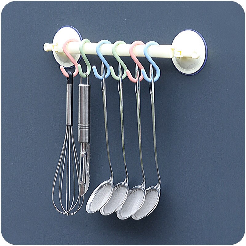 8 pièces en plastique en forme de S crochet cuisine et salle de bain sans ongles crochets garde-robe vêtements S crochets petite taille
