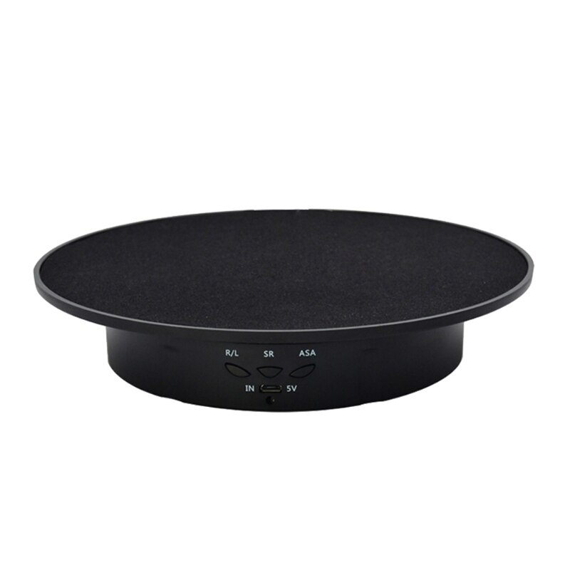 3 Speeds 20cm Intelligent Electric Rotating Display Stand Mirror Turntable Jewelry Holder Battery USB Power: 5