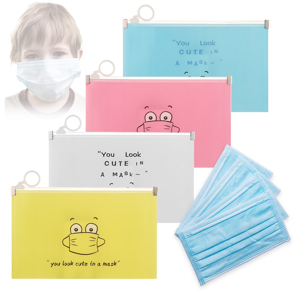 1PC Portable Transparent Anti-dust Mask Storage Bag Dustproof Pollution-Free Face Masks Container Plastic Mask Cover Bag