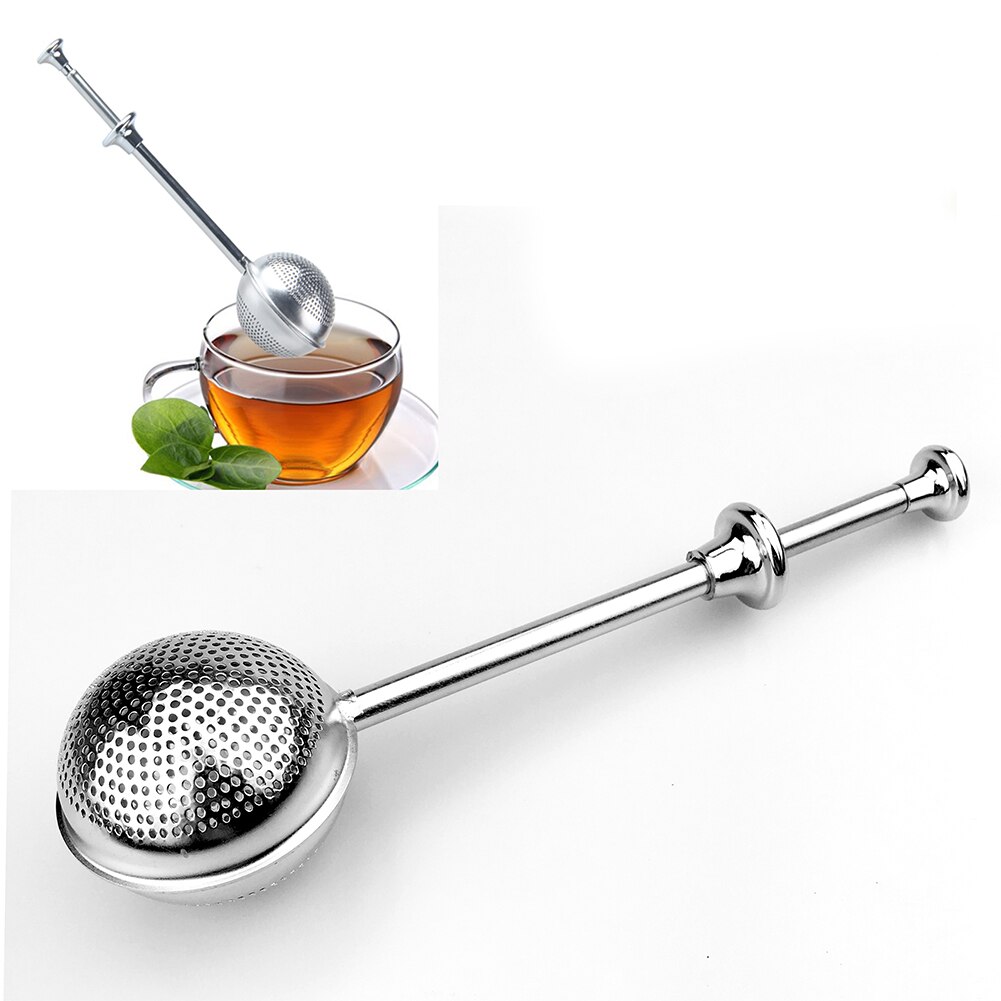 Rvs Theepot Thee Zetgroep Filter Spice Thee Accessoires Telescopische Metalen Thee Tas Verstelbare Herbruikbare Theezeefje Bal