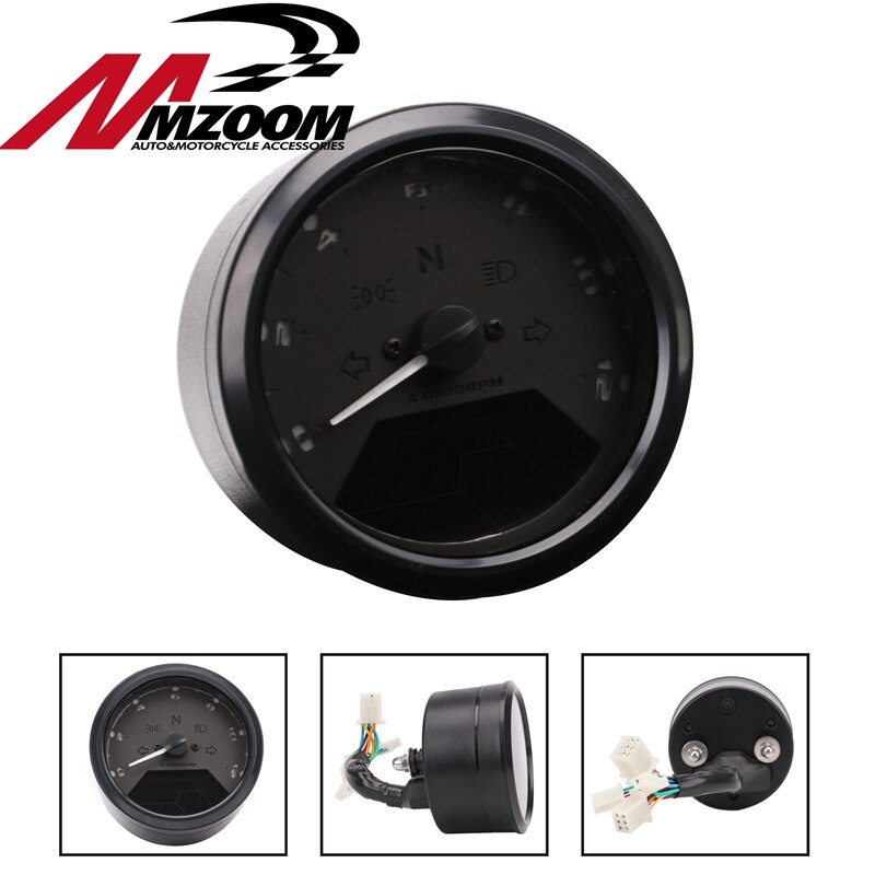 8-18V Universal Multi LCD Digital Tachometer Speedometer Odometer for 2,4 Cylinder Motorbike 12000RPM Motorcycle Accessories