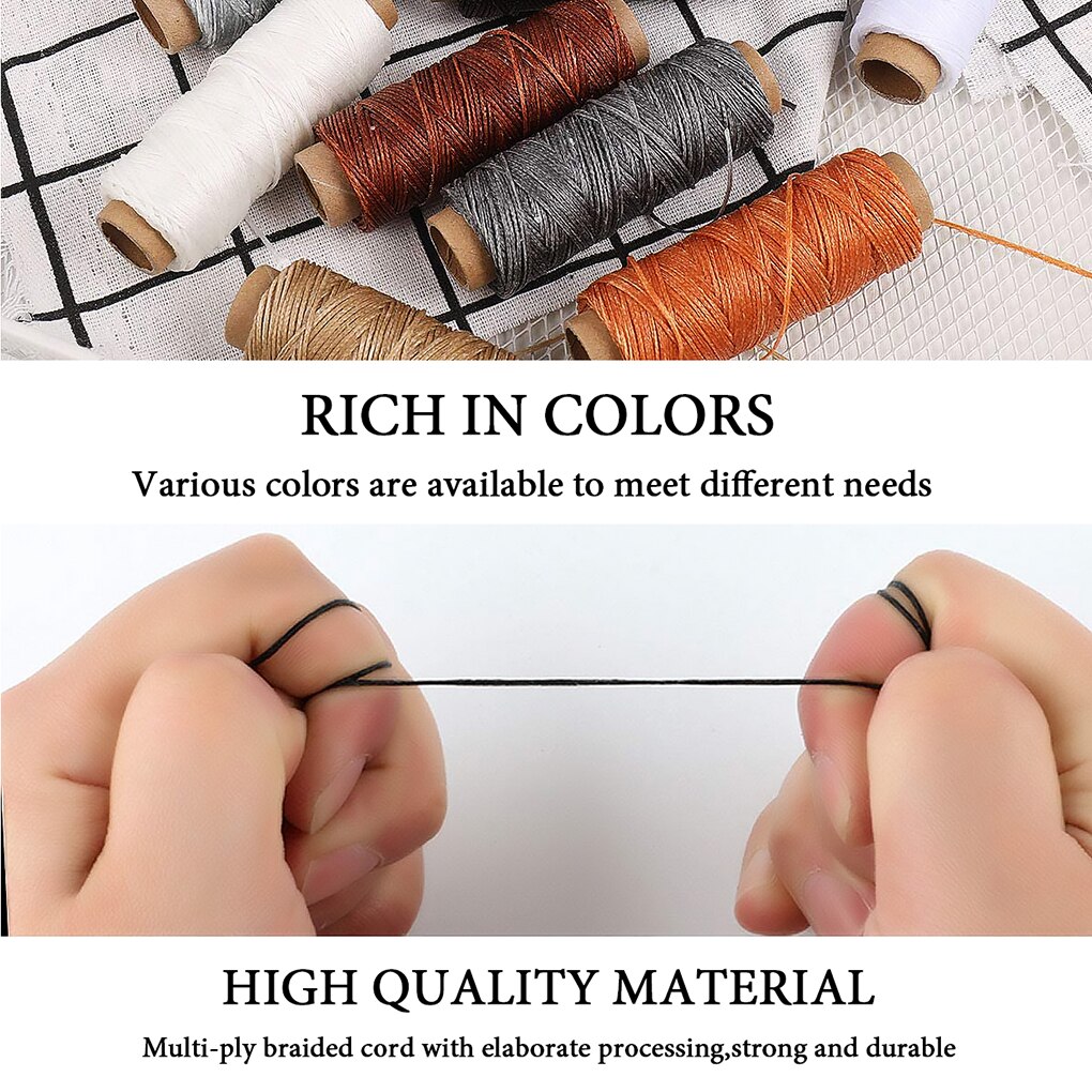 150D 50M Handgemaakte Wax String Sew Wax Lijn Leer Naaien Waxed Thread Cord Voor Leer Craft Diy 10 Kleuren naaigaren
