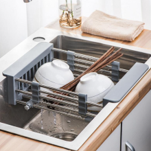 Égouttoir à vaisselle réglable en acier inoxydable, grand évier de cuisine, égouttoir à Fruits et légumes