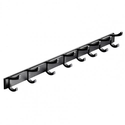 Hook Rack Sturdy Punch-free 2 Colors Coat Rack for Coats Home Storage Organization S-Shaped Hooks Hooks: Black 6