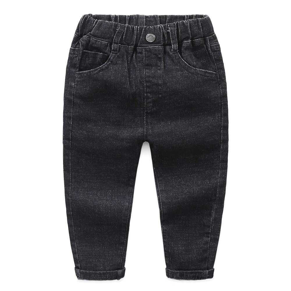 Kinderen 3 kleuren jeans lente & zomer stijl denim broek katoenen broeken voor baby jongens & meisjes, kinderkleding 2-7y: Zwart / 4t