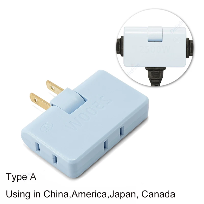 Prise électrique américaine 4 en 1, Canada, japon, adaptateur de prise rotatif américain, Extension, convertisseur de puissance, adaptateur de voyage, prises ca: MARRON / Us Plug