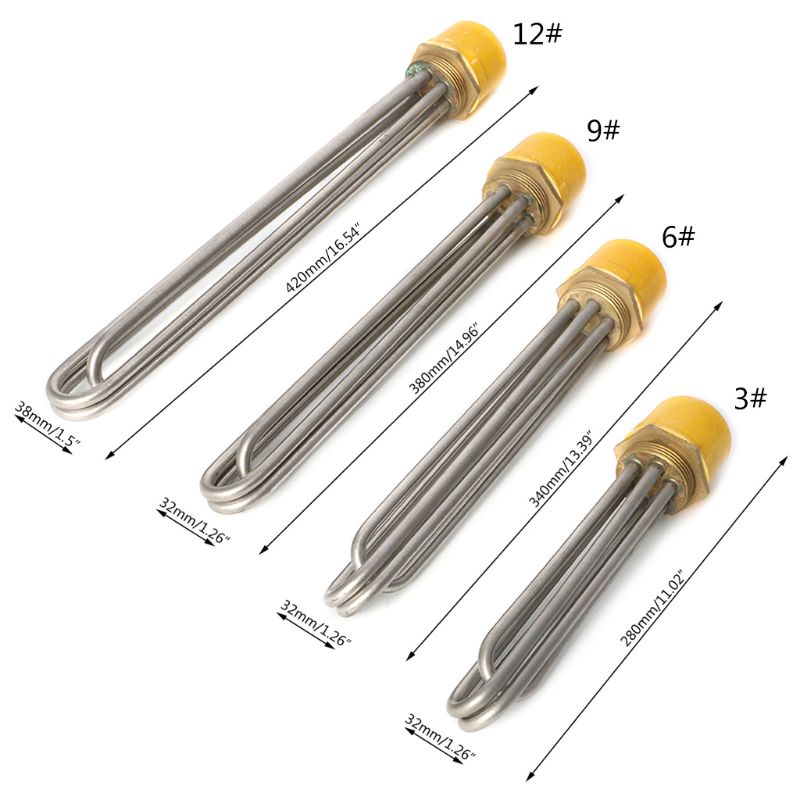 Water Tank DN40 Heating Pipe Water Heater / Boiler Electrical Immersion Element