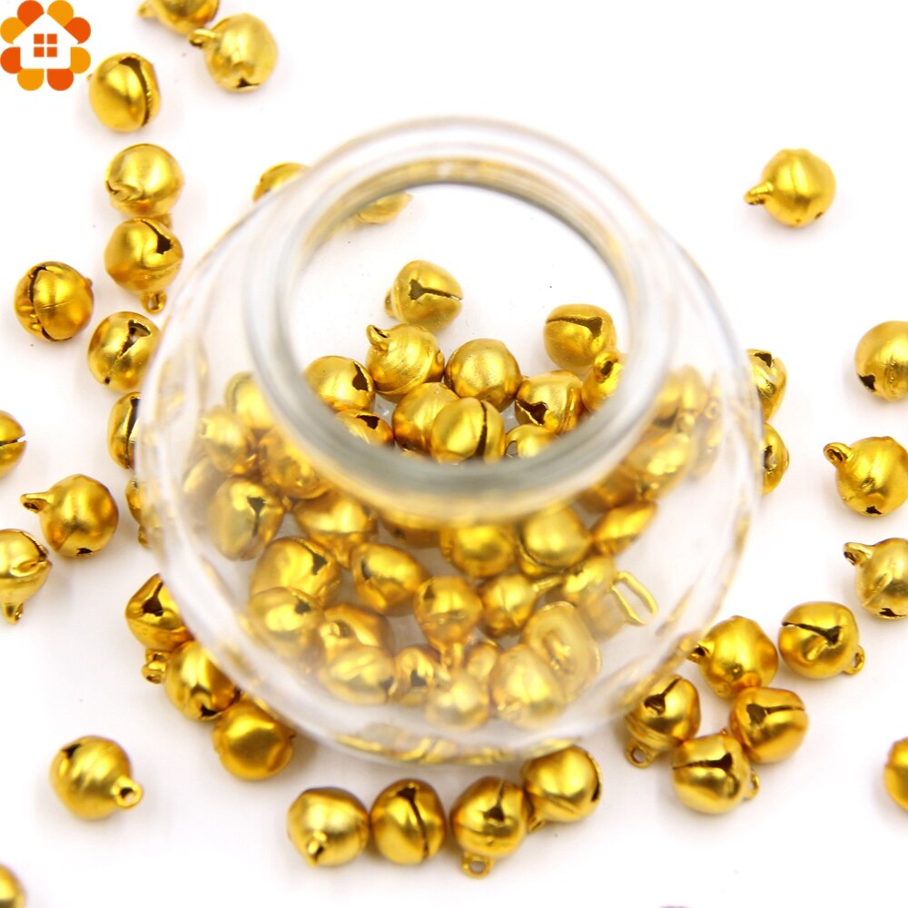 100 Pcs 10 Mm Jingle Bells Gold &amp; Sliver Ijzer Losse Kralen Met Geluiden Festival Christmas Party Decoratie Diy Ambachten accessoires