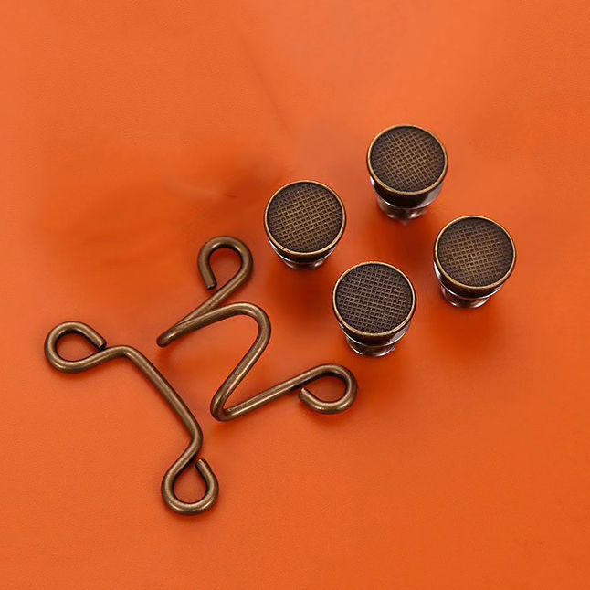 Juego de 1/4 de botones vaqueros de Metal sin clavos, broches desmontables para pantalones, Clips, botones, alfileres, tensor de cintura DIY, hebillas para ropa, herramientas de costura: 4 # / Zinc envejecido