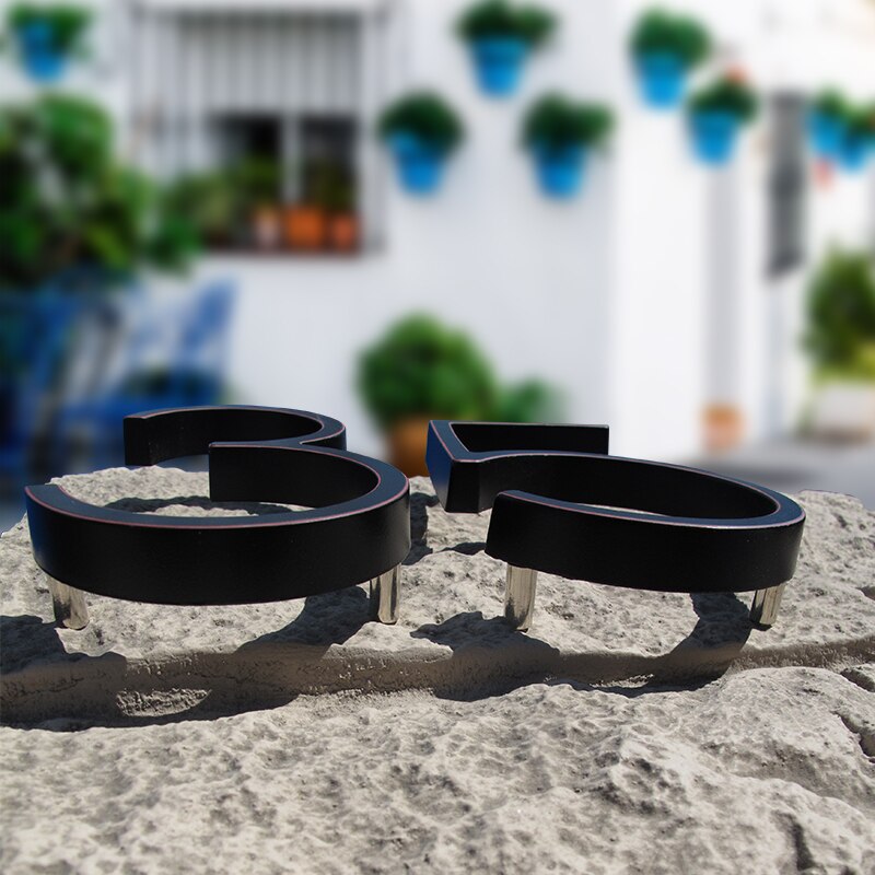 5 in Modern House Number Hotel Home Door Number Outdoor Address Plaque Zinc Alloy Number for House Address Sign #7