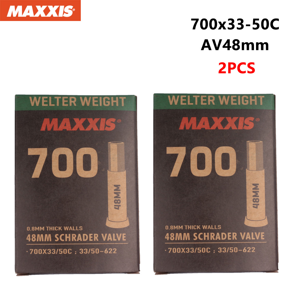 2PCS MAXXIS WELTER WEIGHT Bicycle Inner Tube 26/27.5/29 Inner Tube Of Mountain Bike Road Bike AV(SV) FV(PV) Origina Inner Tube: Brown