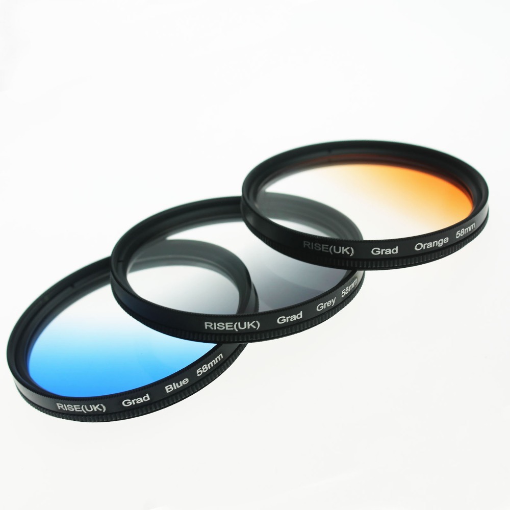 1 Uds. De filtro de lente de Color graduado giratorio de 58mm para cámara Canon EOS 700D 600D 550D Nikon DSLR SLR