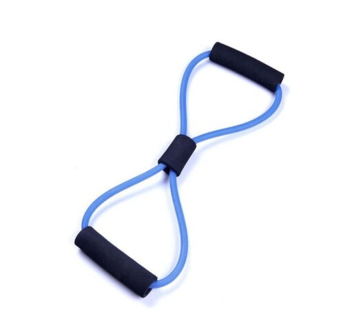 TPE 8 parola fitness elastico fitness yoga resistenza alla gomma elastici attrezzature per il fitness espansore allenamento palestra esercizio treno: blu