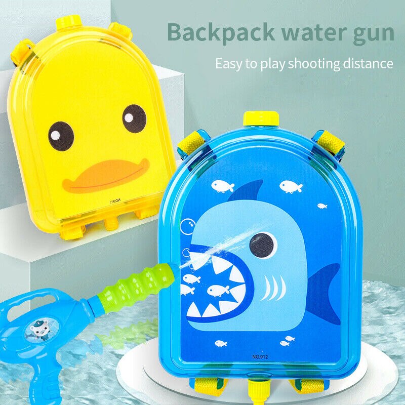 Summer Funny Water Gun Boy Girl Pressure Backpack Water Guns Kids Playing Water Outdoor Beach Toys for Children