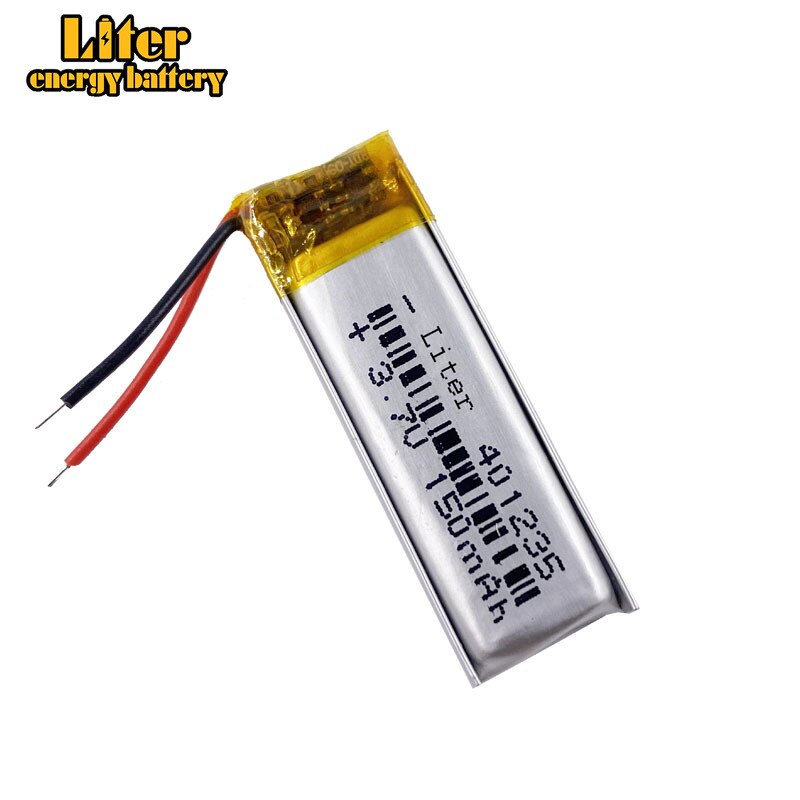 3.7V 150mAh 401235 litowo-polimerowy akumulator litowo-jonowy robić telefonu komórkowego Mp3 MP4 MP5 GPS: 401235