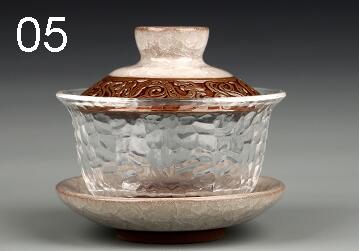 Chinese kungfu gai wan teaset China glass Tea Sets Dehua gaiwan tea porcelain teapot tea set for travel Beautiful easy kettle: 05