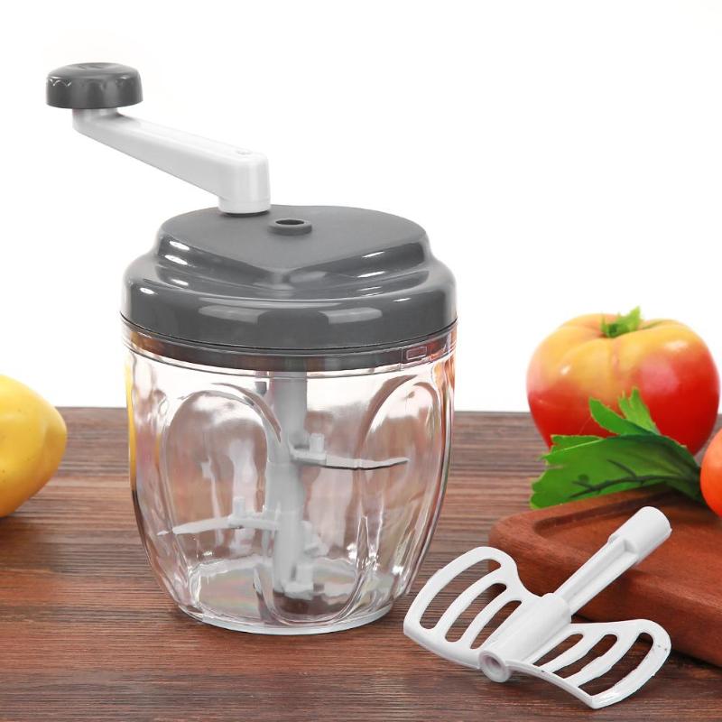 Multi-functional Manual Food Chopper Meat Mincer Kitchen Gadgets Food Processor Machine Vegetable Fruit Cutter Shredder Crusher