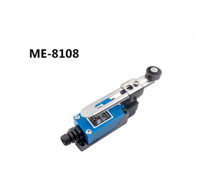 QWORK® Eindschakelaar, 2 stuks ME-8108 Verstelbare Roller Lever Arm Eindschakelaar, NC NO (DPDT), CNC Router