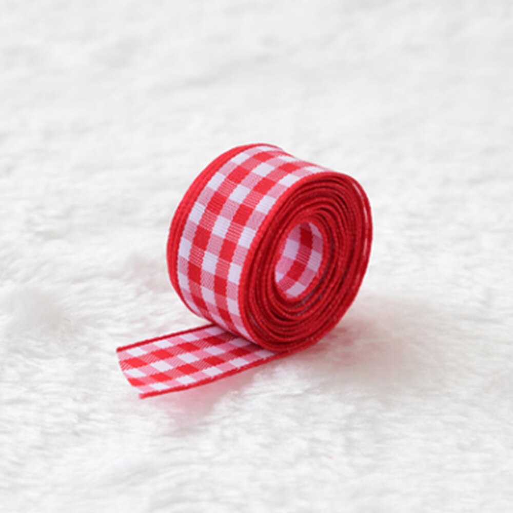 50 Yards/Lot 6/10/12/15/18 Mm Rode Schotse Plaid Grid Gedrukt Lint voor Diy Home Decoratie Bruiloft Wikkelen Handgemaakte