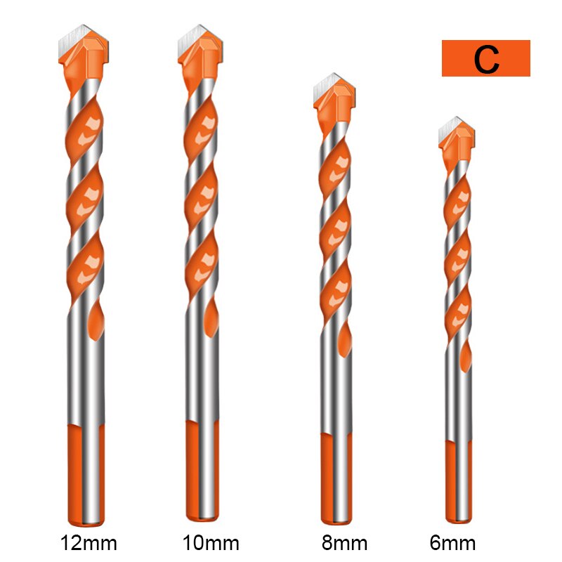 4/5/10 pièces ultime forets torsion tête de forage mur céramique verre trou de poinçonnage travail 3/4/5/6/8/10/12mm: C