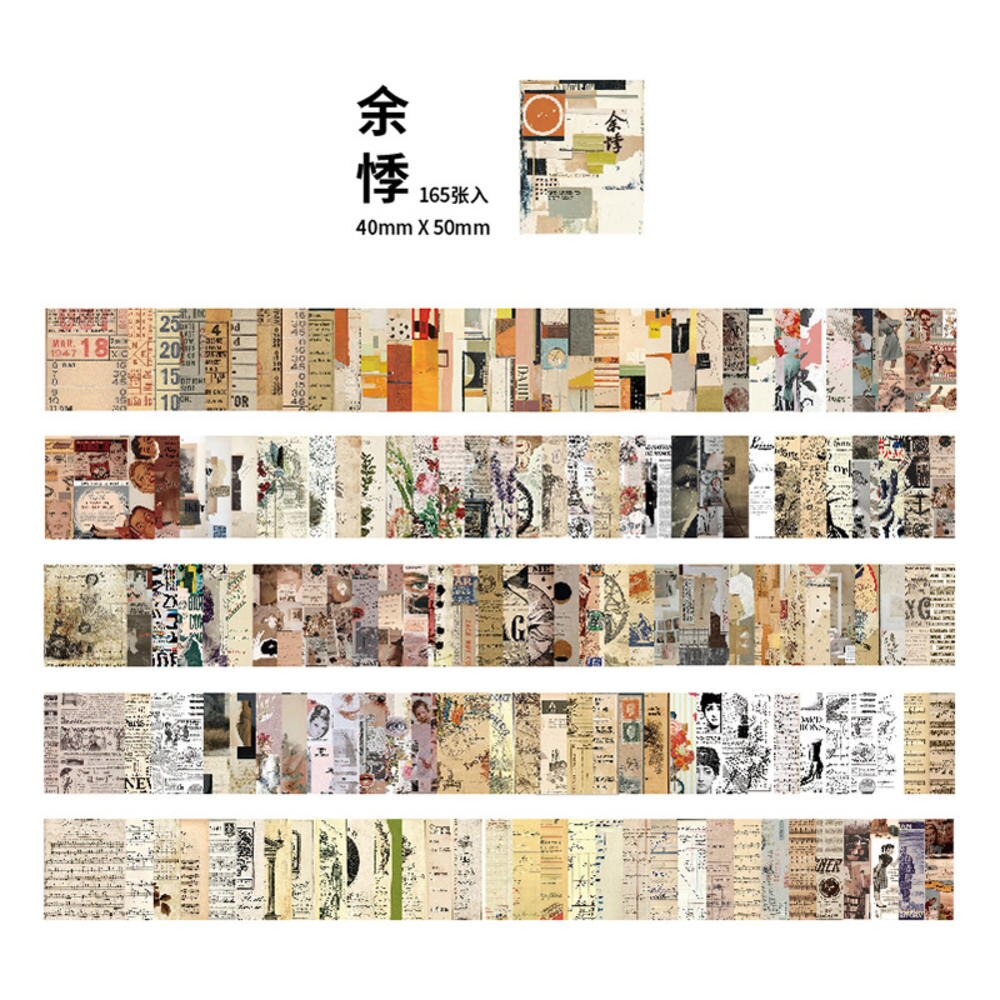 165 Uds Mini libro páginas planta Collage de papel Material de basura planificador Scrapbooking decorativo Vintage papel para manualidades DIY: B