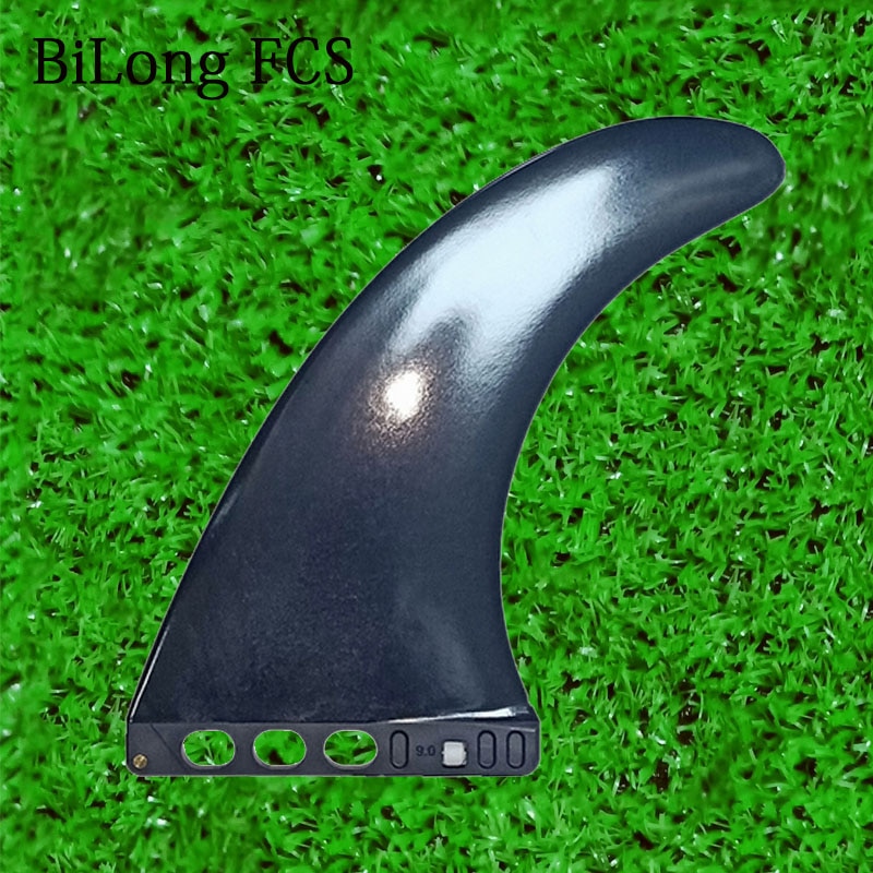 Dybde 9 tommer til fcs ii koble pg longboard finne lb finner oss boks sup surfebrett senter finner glassfiber + nylon surfe finner