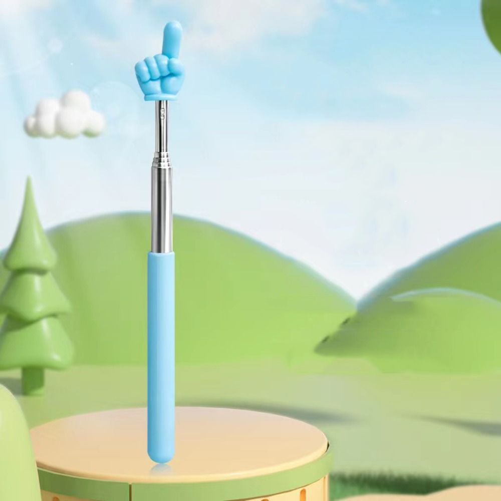 Telescopische Leesgids Aanwijzer Intrekbare Antislip Onderwijs Pointer Stick Draagbare Vingervorm: Paars