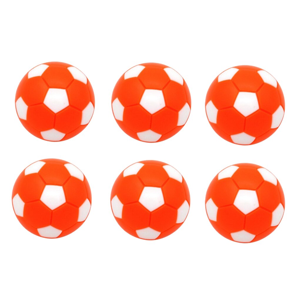 Table Soccer Foosballs Replacement Mini Soccer Balls (6 Pack) - Durable &amp; Long Lasting - 6 Colors Optional: Orange
