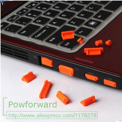 Allmänna bärbara datorer silikon anti-damm propp för bärbar dator portar för dell acer asus lenovo toshiba msi hp ibm: Orange