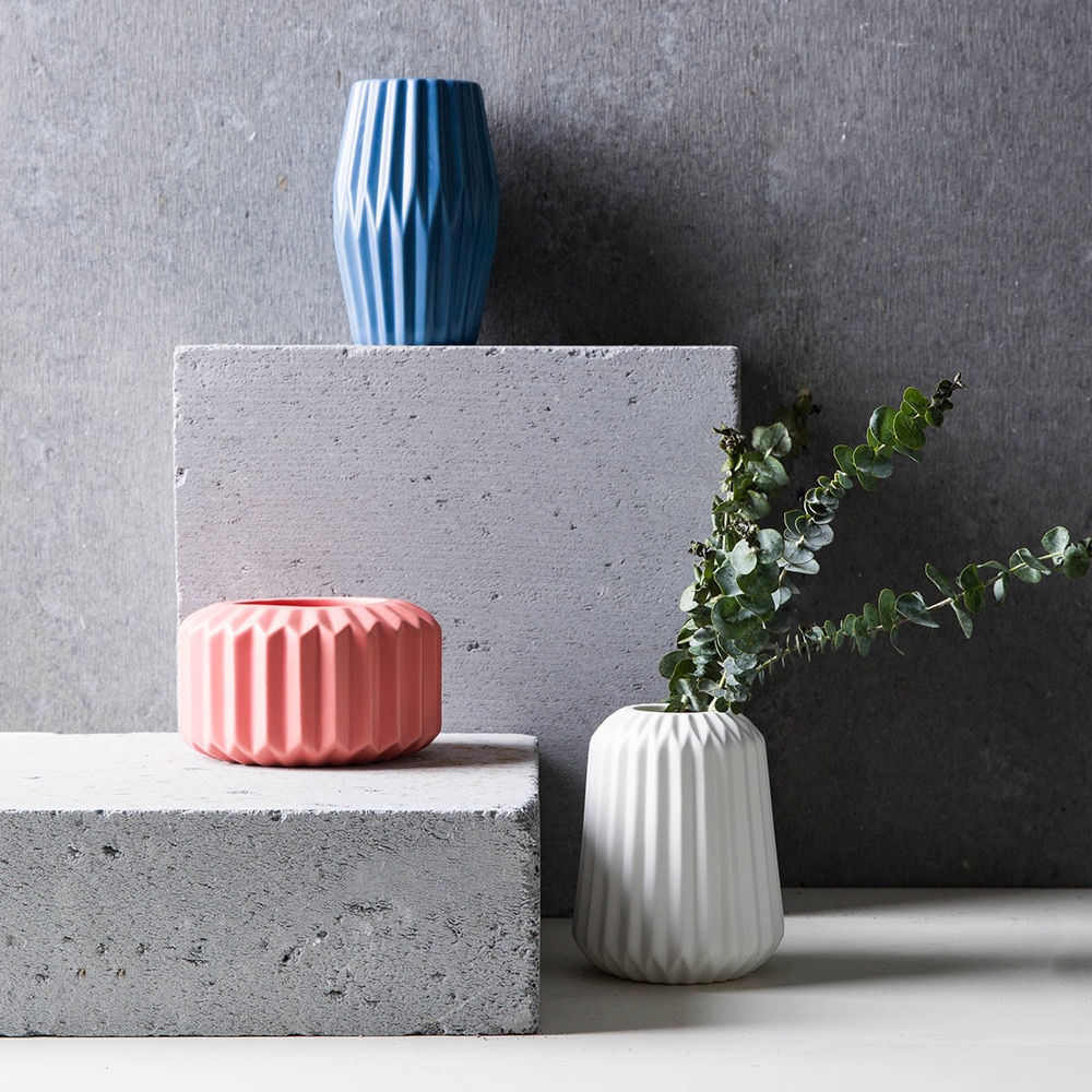 1pc vases origami en céramique pour fleurs, décoration d'intérieur, vase de table, pièce maîtresse en porcelaine, récipient pour plantation d'eau