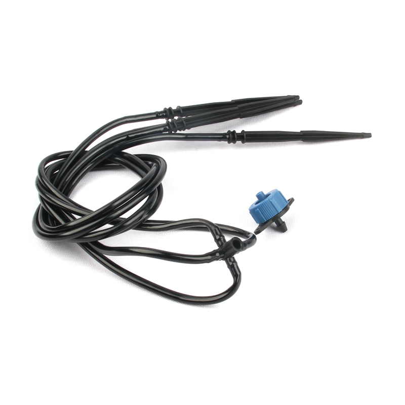 25pcs 4 Heads Drip Irrigation Emitters Kits Micro Irrigation System Drip Arrow Dripper Watering Kits With Compensation Emitters: Black Straight