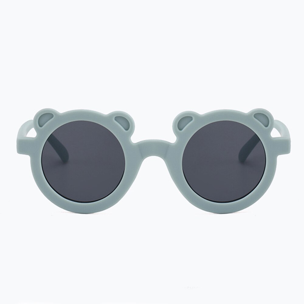 Lunettes de soleil pour enfants, monture ronde en forme d'ours, de dessin animé, pour fille et garçon