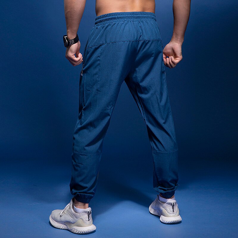Bintuoshi menn sport løpebukser fotball treningsbukser med glidelåslommer jogge Fitness treningsstudio bukser trening sport bukser 2